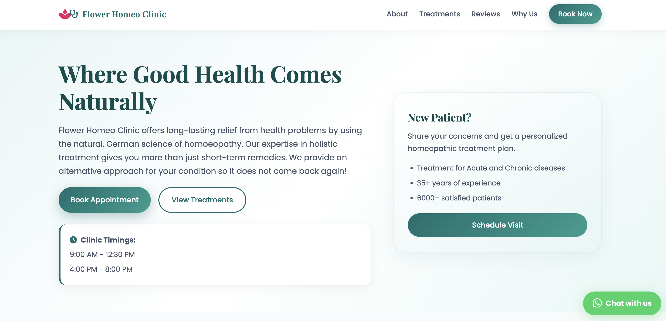 Flower-Homeo Clinic - Healthcare Website